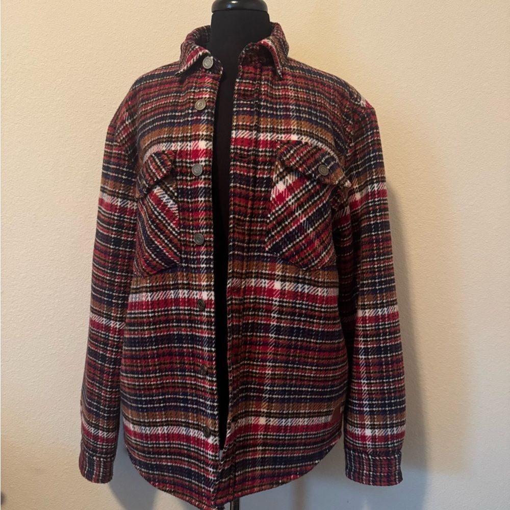 Scotch & Soda Red & Blue Wool Jacket Medium